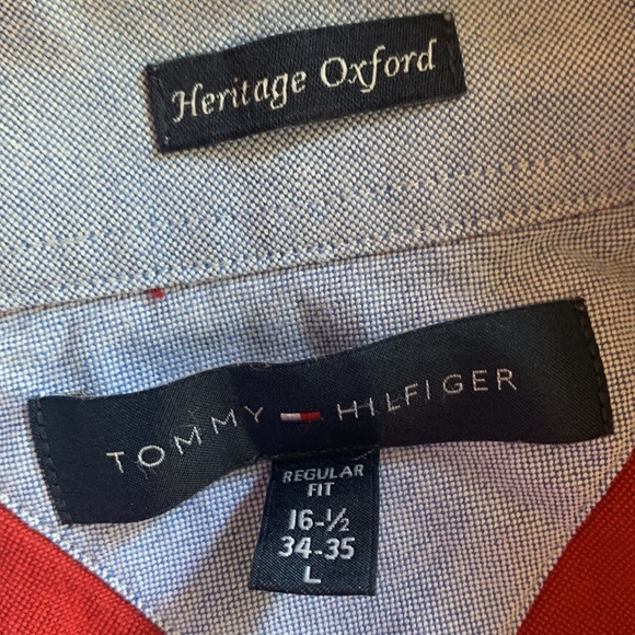 Vintage Mens Heritage Oxford Tommy Hilfiger Long Sleeve Button Up Shirt - Picture 5 of 8